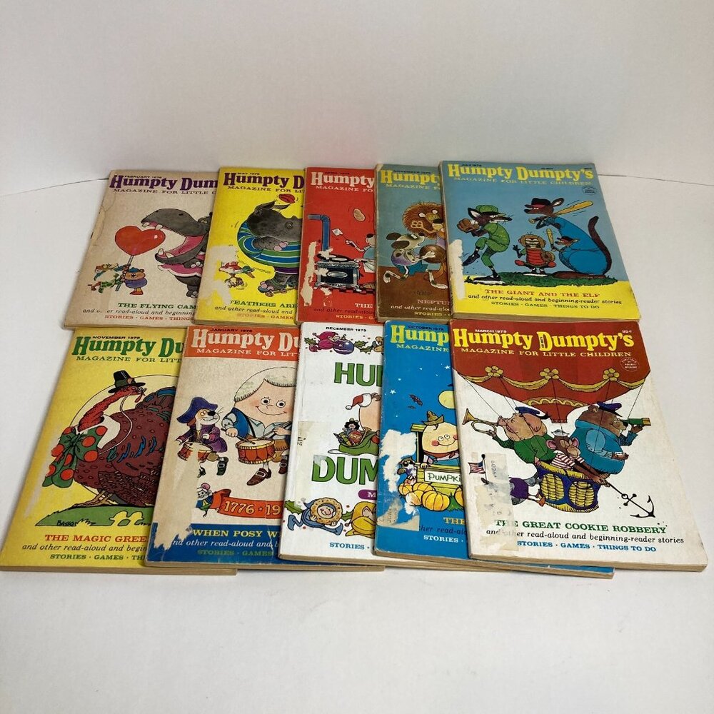 Vintage Humpty Dumpty Magazine For Little Children Lot of 10 Stories 1970s